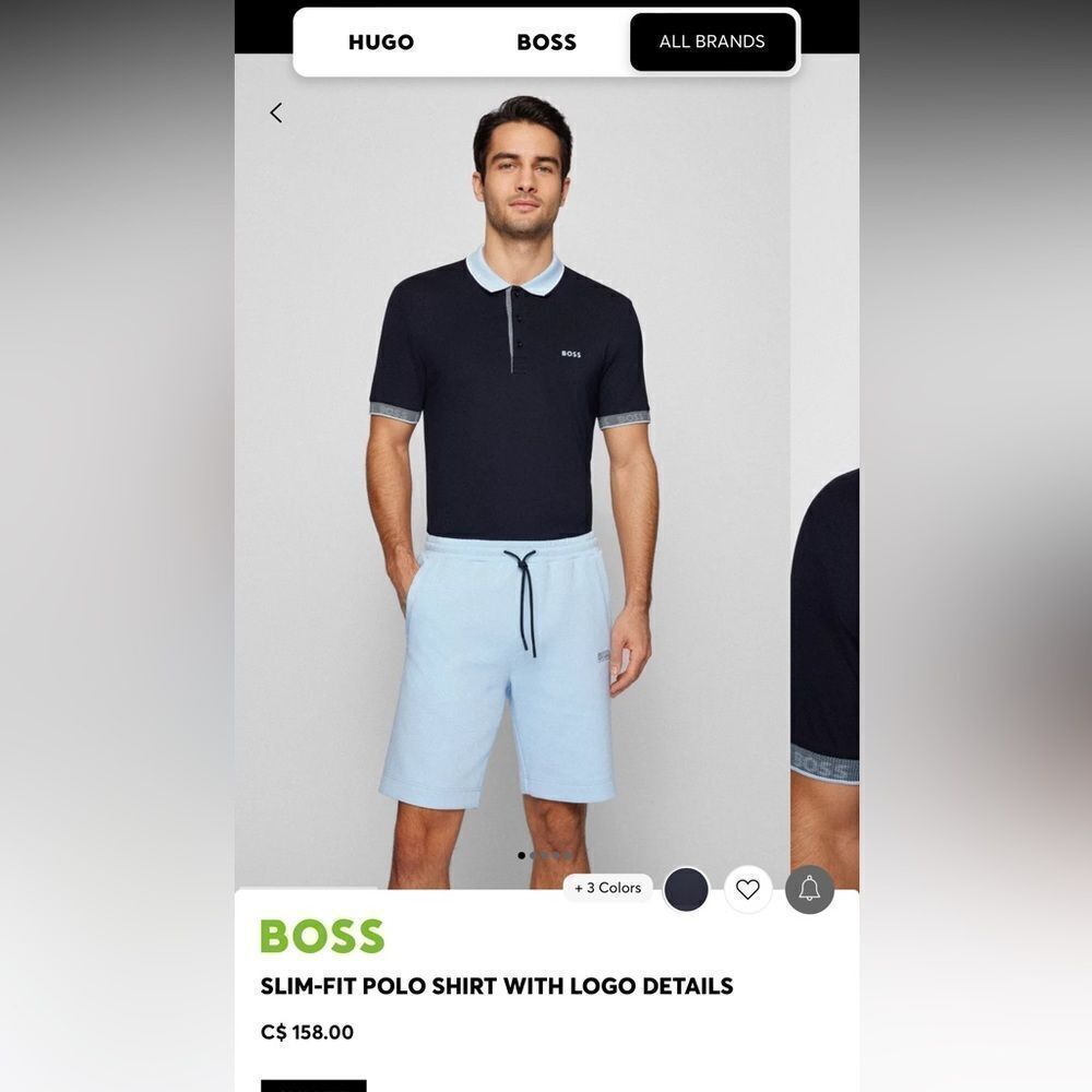Hugo Boss SLIM-FIT POLO SHIRT WITH LOGO DETAILS